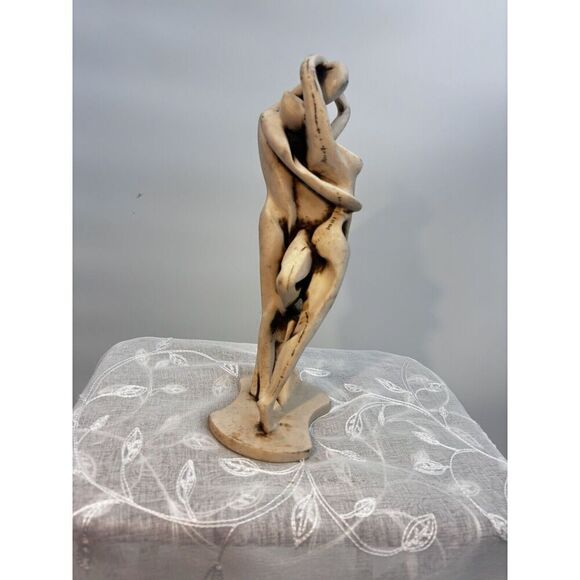 Solid Stone Abstract Couple Sculpture – 12” Tall - Picture 2 of 9